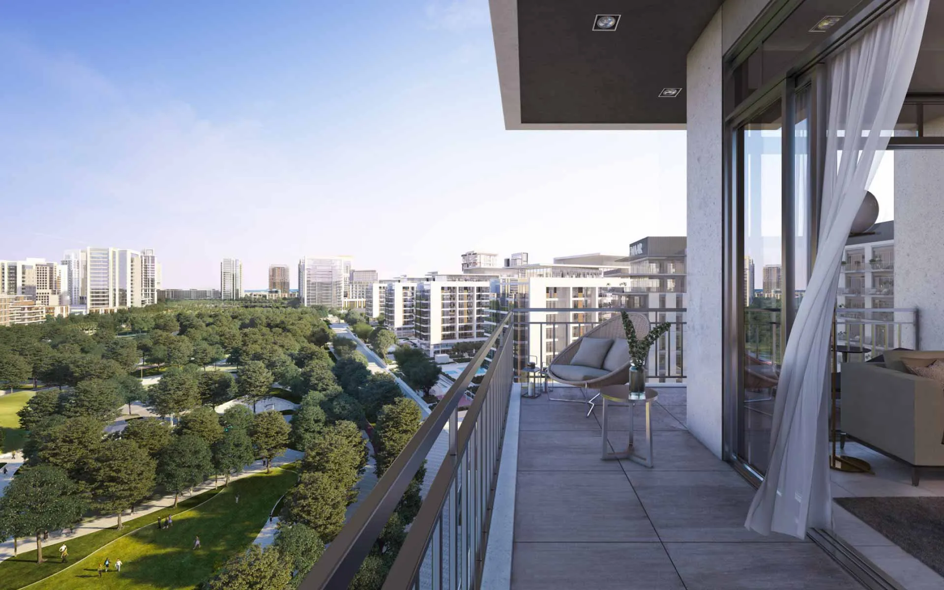 Апартаменты с прекрасным видом из балкона в Executive Residences